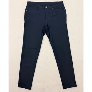 Lululemon ABC Pants Mens 34 Blue Classic Fit 5 Pocket Warpstreme Office Golf